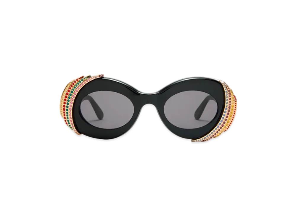 LOEWE Pave Oval Sunglasses "Multicolor/Black"