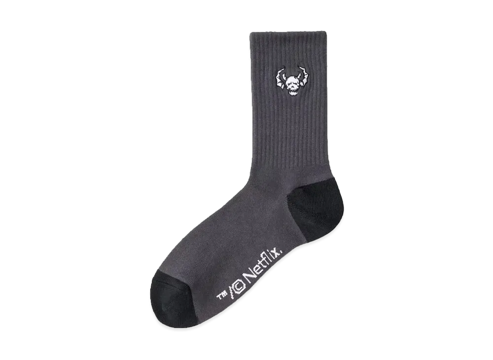 GU X Stranger Things High Ankle Socks "Dark Gray"