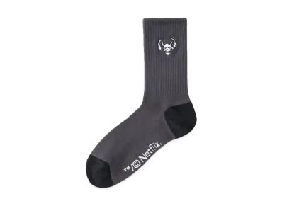 GU X Stranger Things High Ankle Socks "Dark Gray"