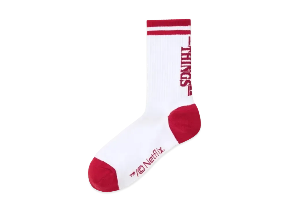 GU X Stranger Things High Ankle Socks "Off White"