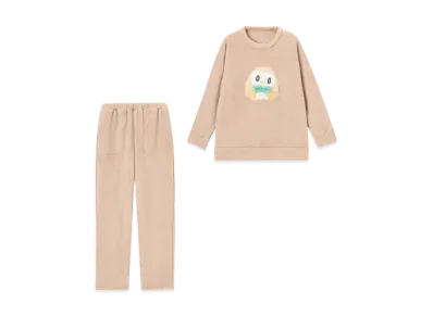 GU x Pokemon Marshmallow Feel Lounge Set Poke Piece "Beige"