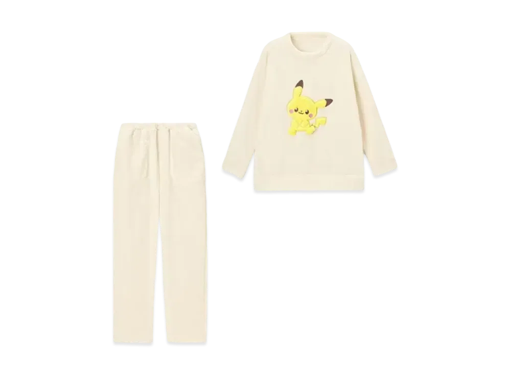 GU x Pokemon Marshmallow Feel Lounge Set Poke Piece "Off White"
