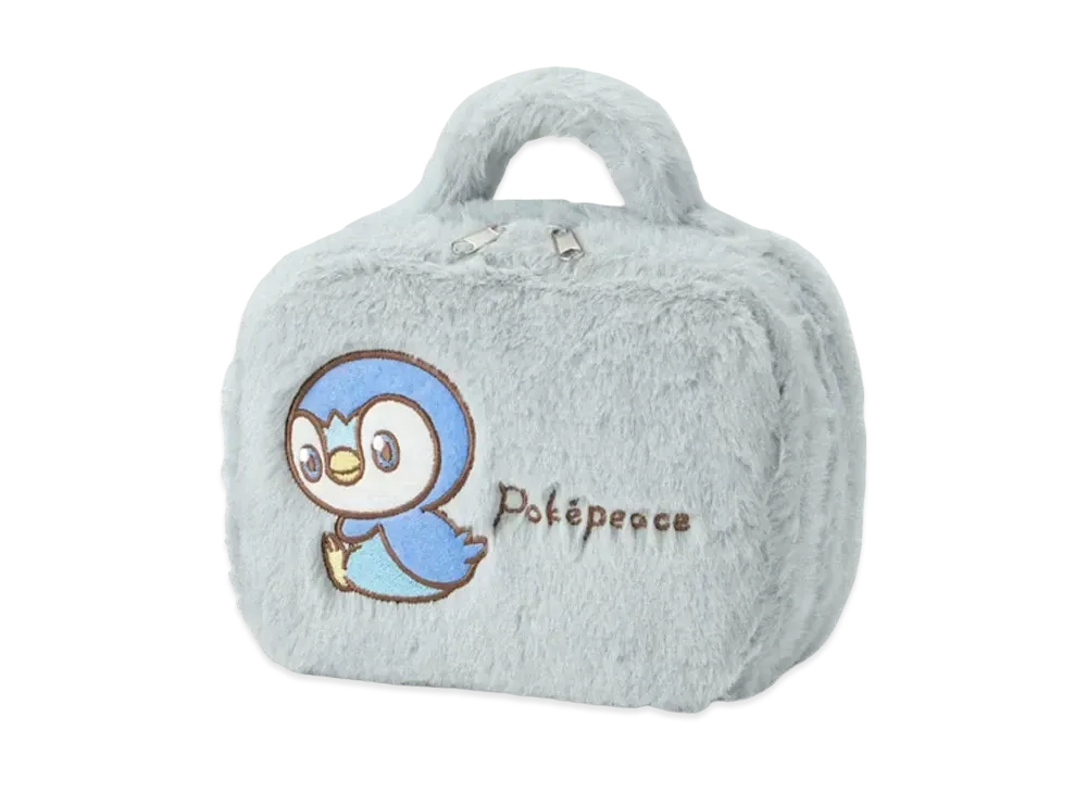 GU x Pokemon Fake Fur Pouch Pokepiece "Gray"