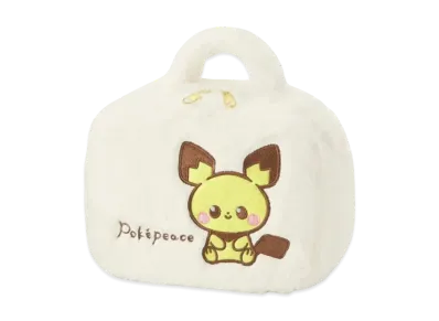 GU x Pokemon Fake Fur Pouch Pokepiece "NatuRal"