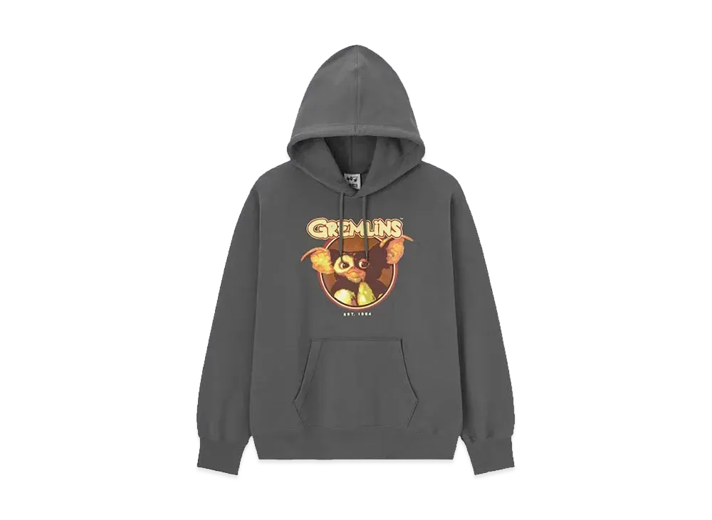 GU x GREMLINS Sweat Pull Parka "Dark Gray"