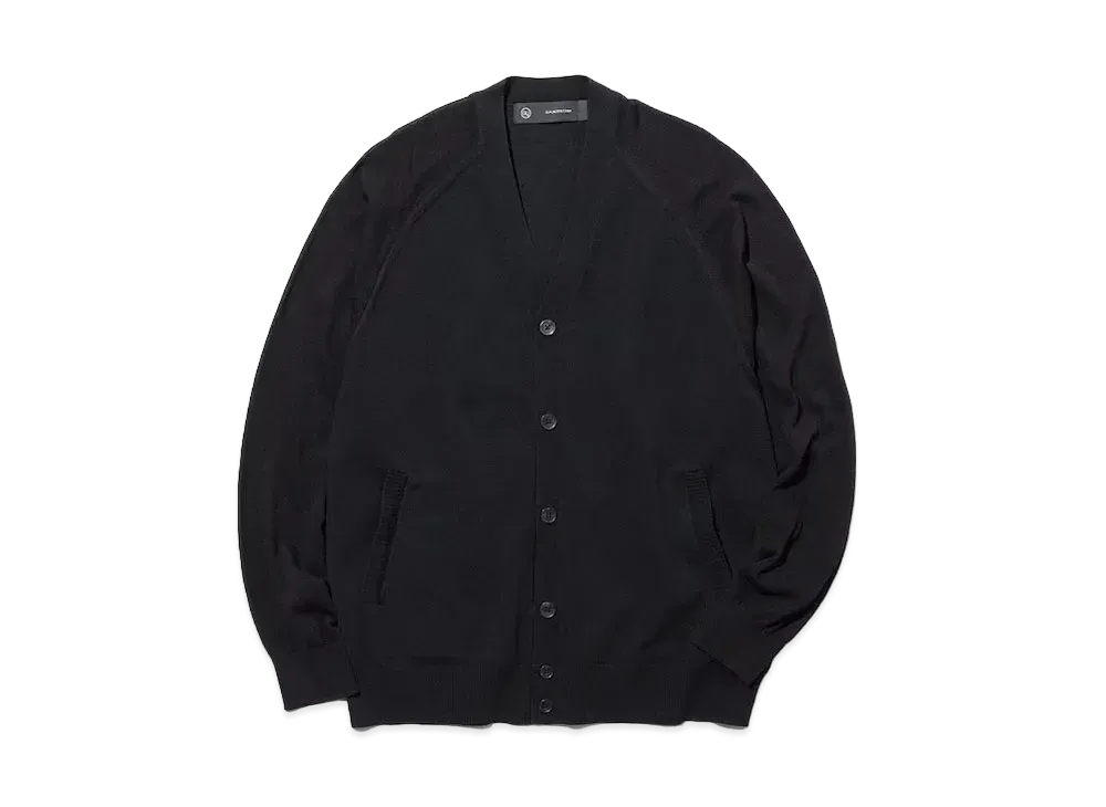 GU x UNDERCOVER Sheer Combination Knit Cardigan "Black"