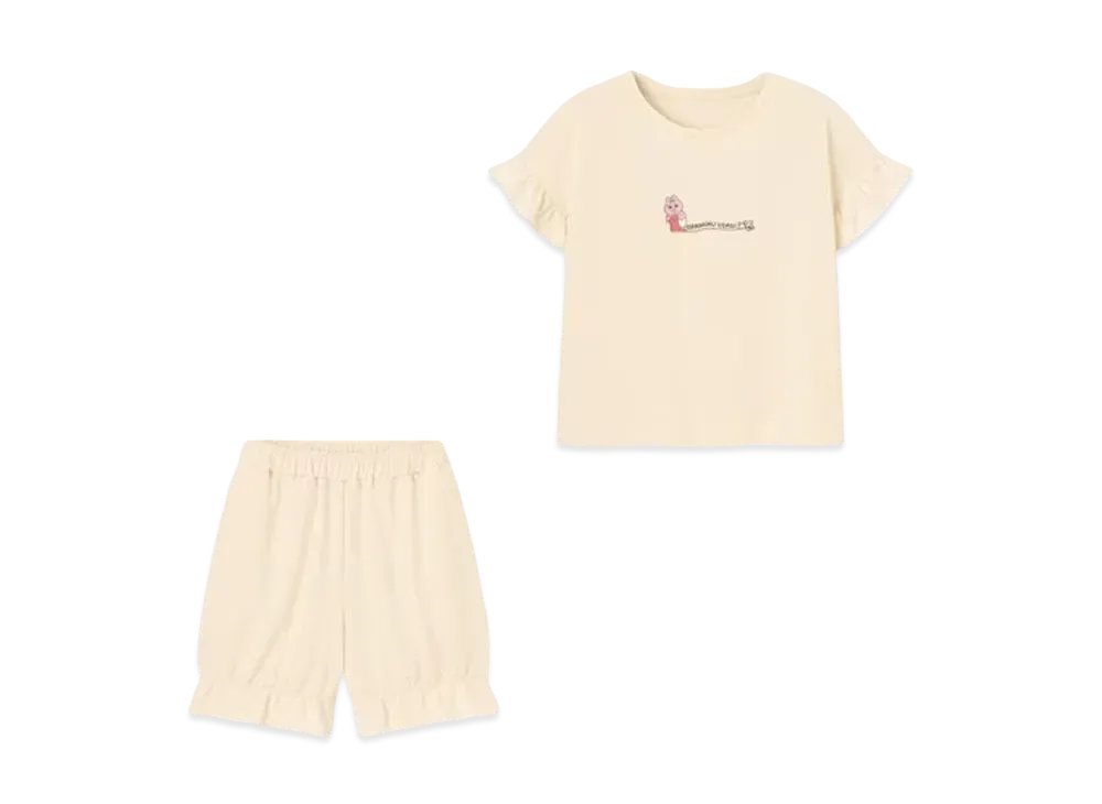 GU x Opanchu Usagi Ruffle Lounge Set "Natural"