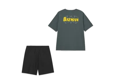 GU x BATMAN Dry Lounge Set "Dark Gray"