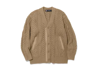 GU x UNDERCOVER Cable Cardigan "Khaki"