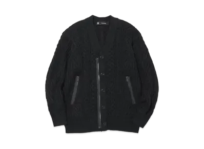 GU x UNDERCOVER Cable Cardigan "Black"