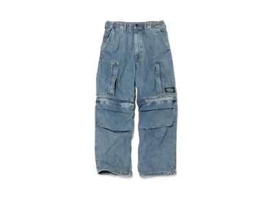 GU x UNDERCOVER Denim Convertible Wide Cargo Pants "Blue"