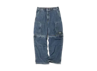 GU x UNDERCOVER Denim Convertible Wide Cargo Pants "Blue #1"