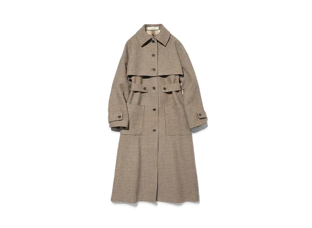 GU x rokh 2 Piece Coat (Check) "Beige"
