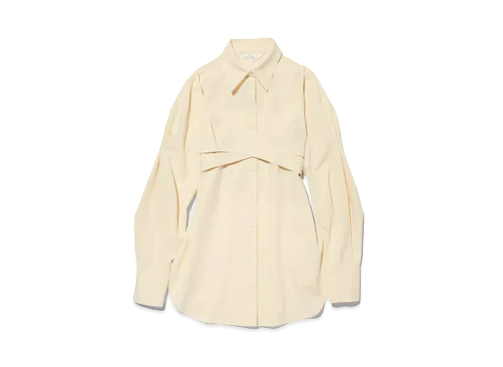 GU x rokh Bustier Combination Shirt "Natural"