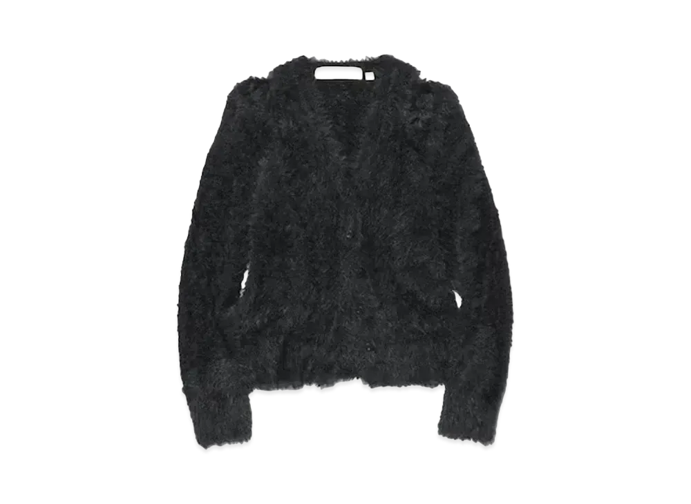 GU x rokh Cut-out Cardigan "Dark Gray"