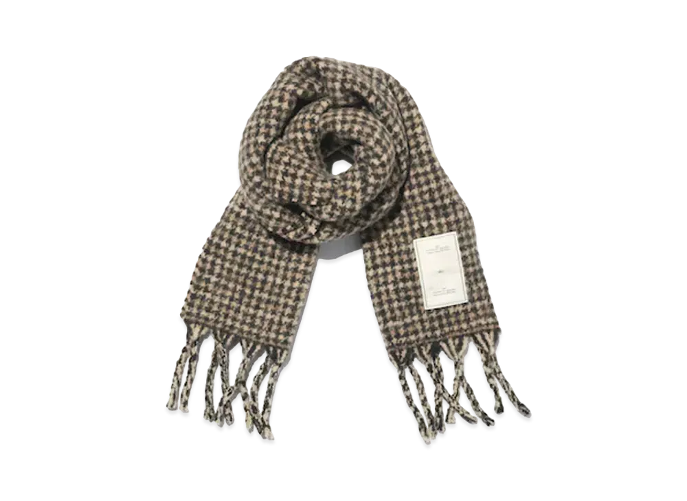 GU x rokh Hairy Stole (Check) "Beige"