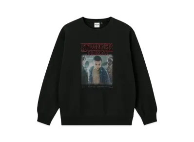 GU x Stranger Things Heavyweight Sweatshirt Pullover "Black"