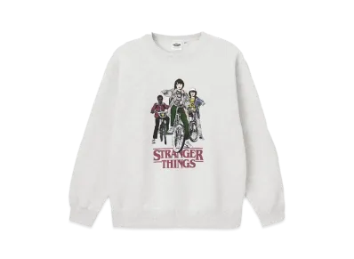 GU x Stranger Things Heavyweight Sweatshirt Pullover "Light Gray"