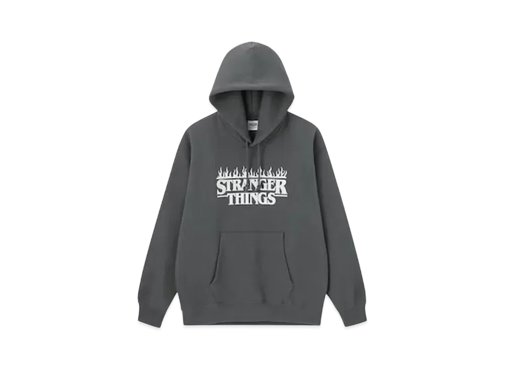 GU x Stranger Things Heavyweight Sweat Parka "Dark Gray"