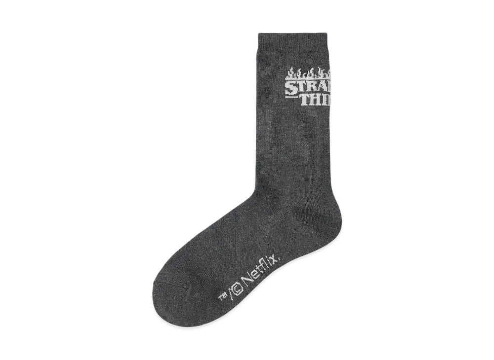 GU x Stranger Things High Ankle Socks "Dark Gray"