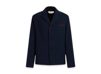MARNI Deep Blue Tropical Wool Blazer "Deep Blue"