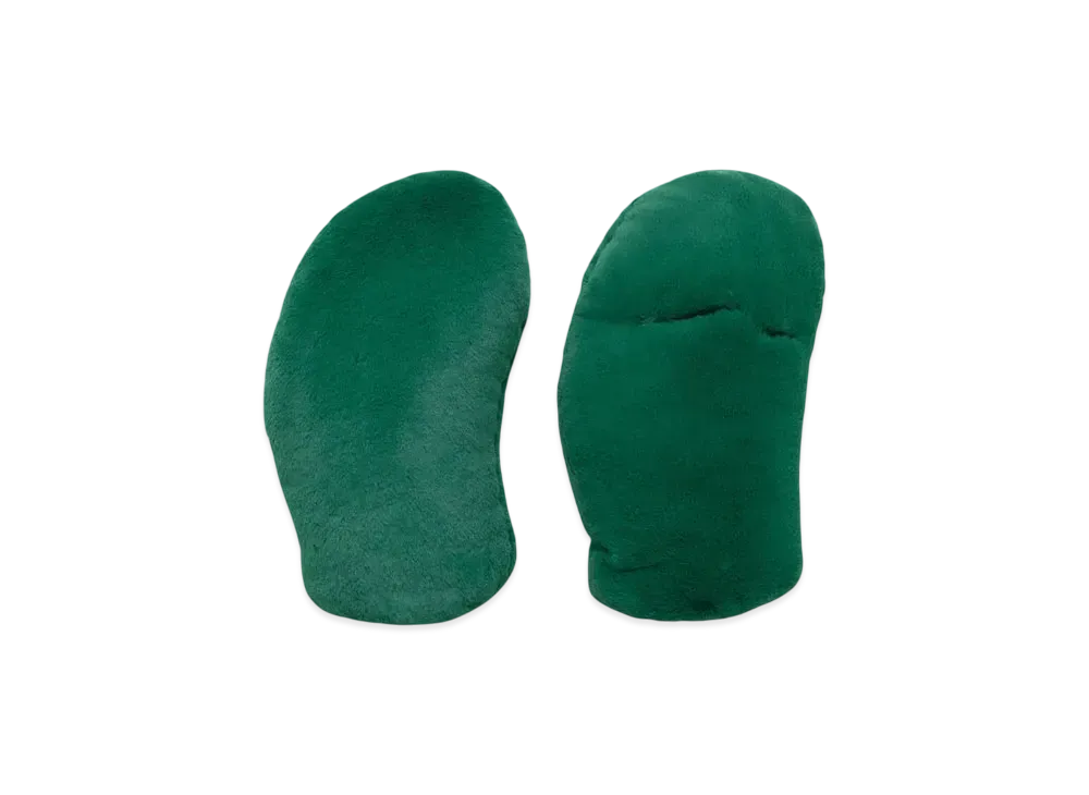Marni Padded Faux Fur Mittens "Garden Green"