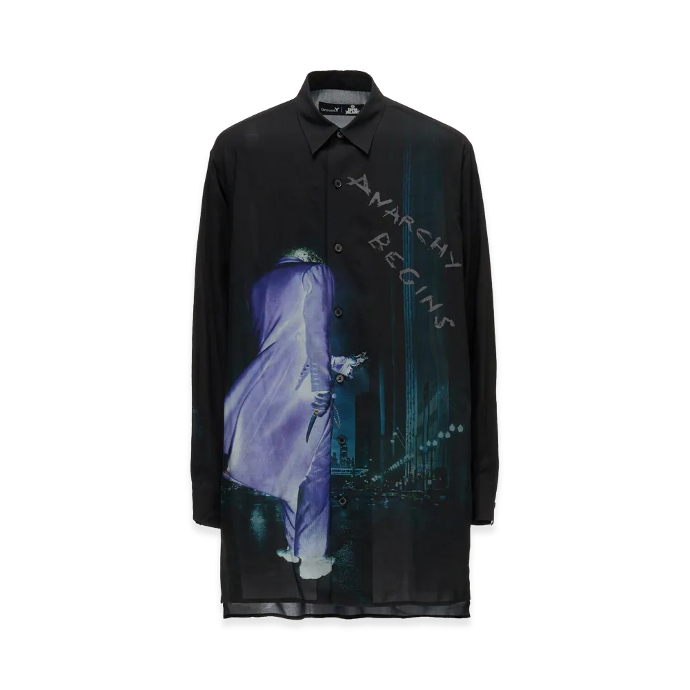 Ground Y x DC Super-Villains ”The Joker” Rayon Print Shirt "Black"