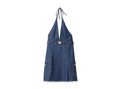 MIU MIU Women's Denim Mini Dress "Navy"