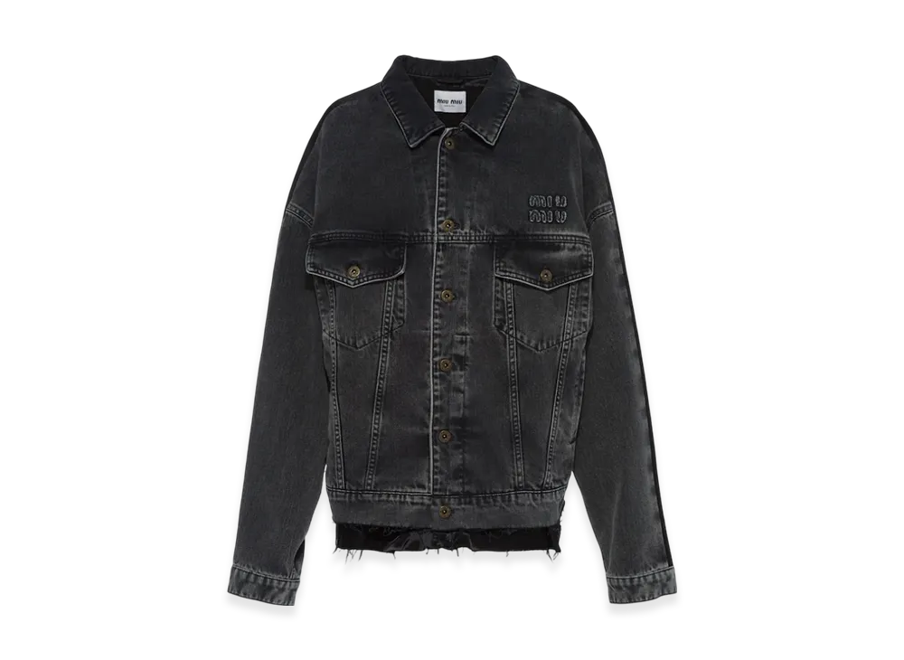 MIU MIU Women's Denim Blouson "Black"