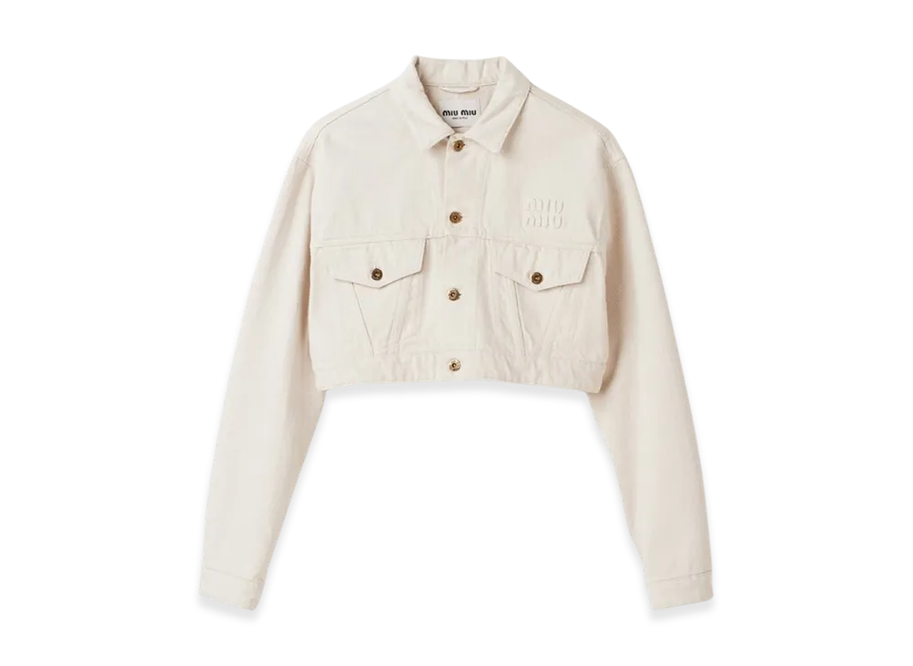 MIU MIU Women's Denim Jacket "Ecru"