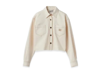 MIU MIU Denim Blouson Jacket "Natural"