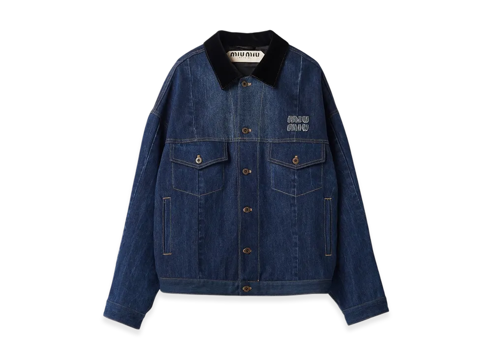 ★韓国人気★BADBLOOD★EMBOSS B DENIM TRUCKER JACKET MUE, exclusive distributor of BADBLOOD | Embossed B denim