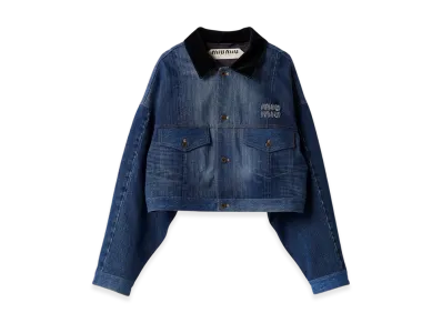 MIU MIU Women's Denim Trucker Jacket "Navy"