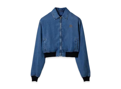 MIU MIU Women's Denim Blouson Jacket "Blue"
