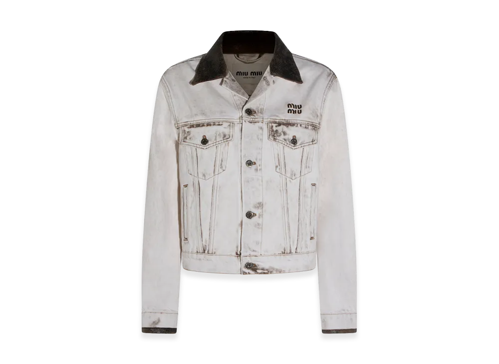 MIU MIU Women's Denim Jacket "White"