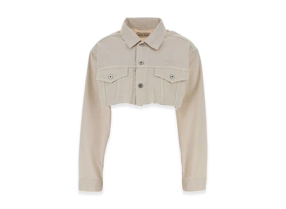 MIU MIU Women's Denim Shirt "White/Ivory"