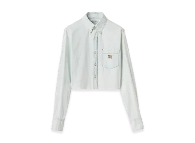 MIU MIU Chambray Denim Shirt "Light Blue"