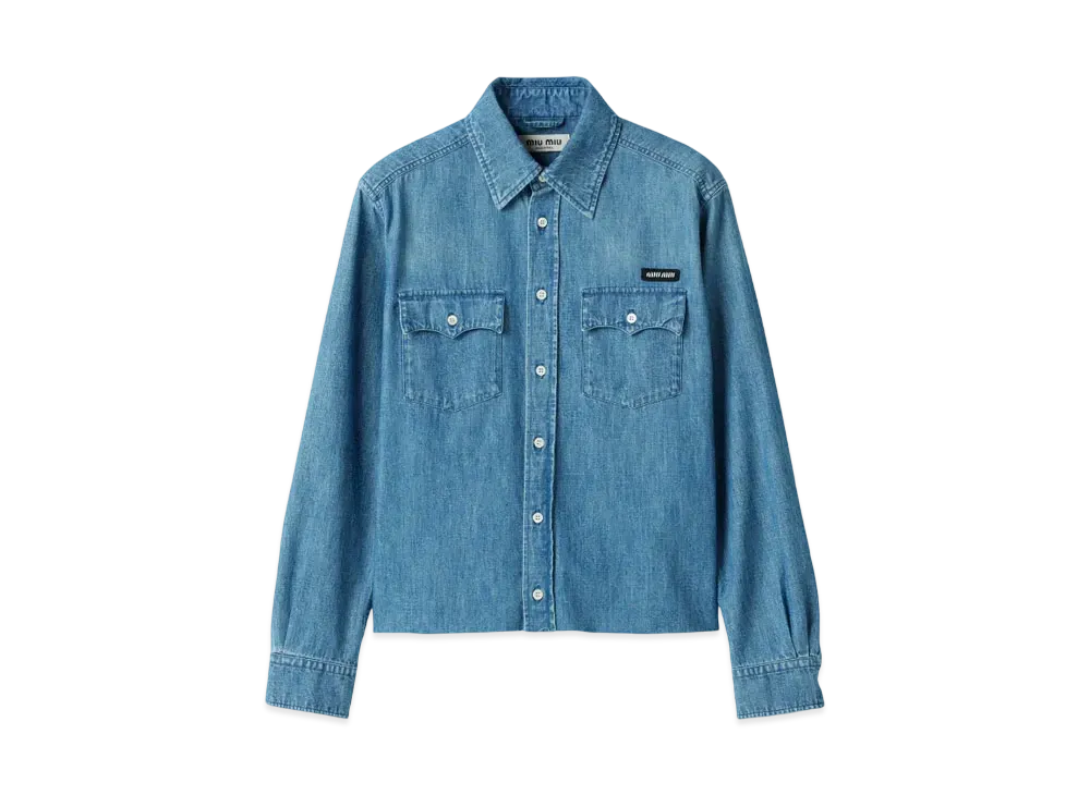 MIUMIU Women's Chambray Shirt "Blue"