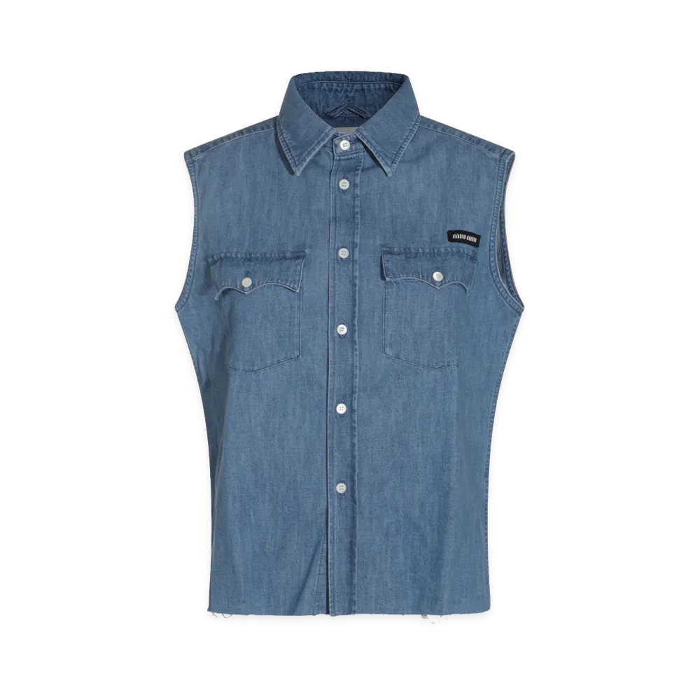MIU MIU Women's Shirts "Azzurro"