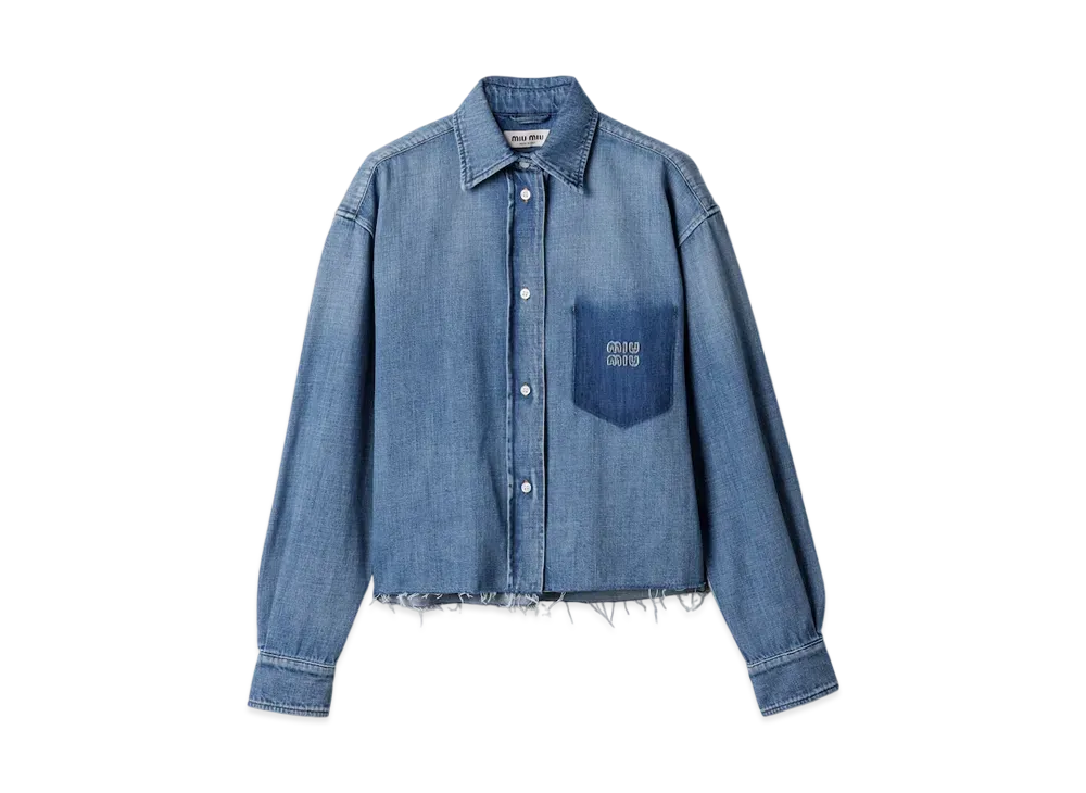MIUMIU Women's Denim Shirt "Light Blue"