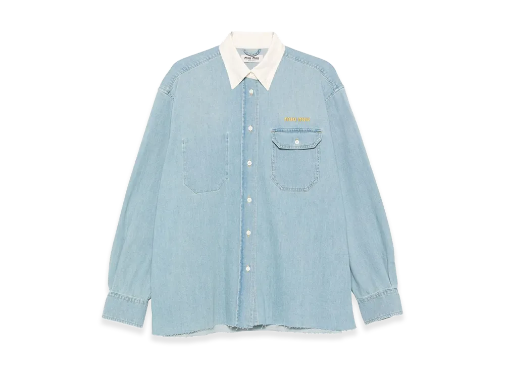 MIU MIU Women's Denim Oversize Shirt "Lightblue"