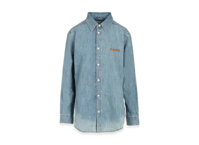 MIU MIU Women's Look 1 - Chambray Cotton Denim Shirt "Lightblue"