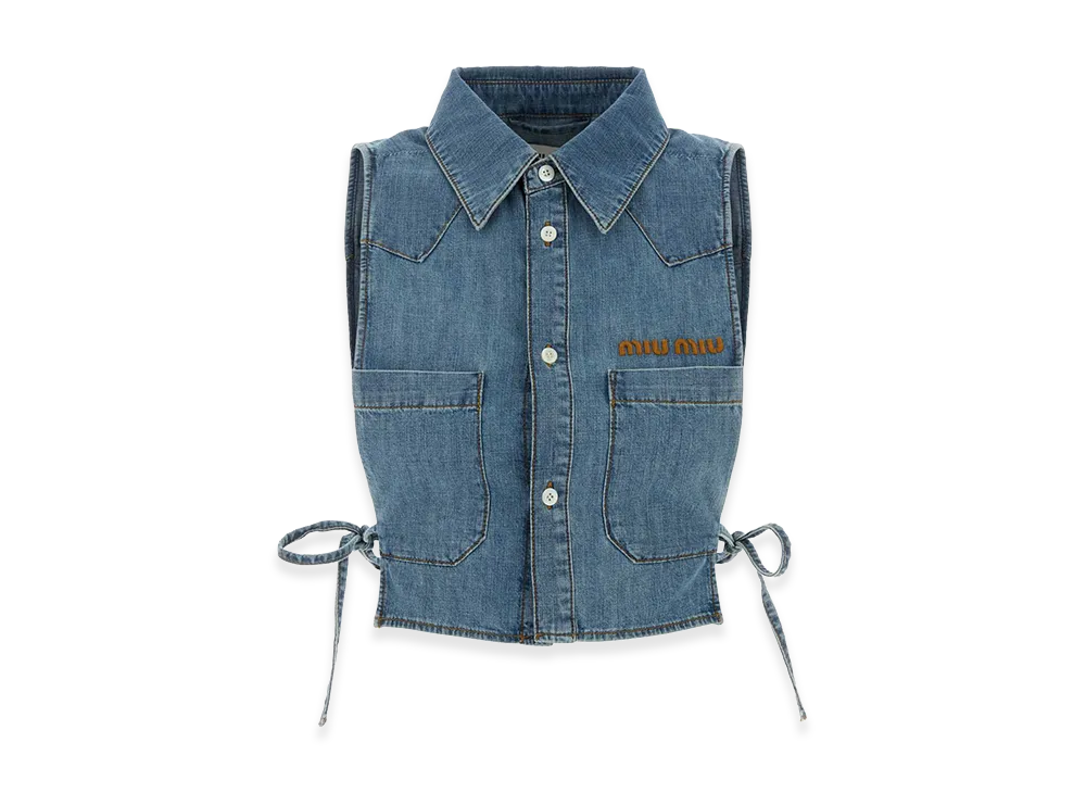 MIU MIU Women's Shirts "Light Blue"