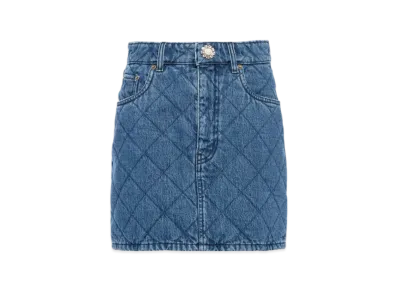 MIU MIU Women's Denim Mini Skirt "Light Blue"