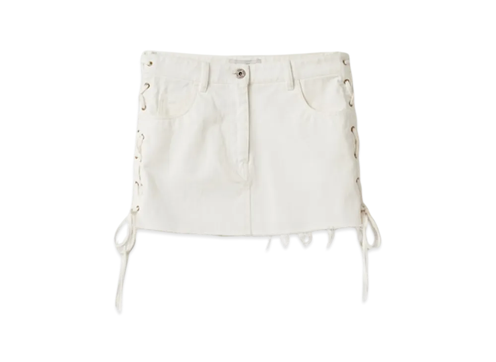 MIU MIU Women's Denim Miniskirt "White"