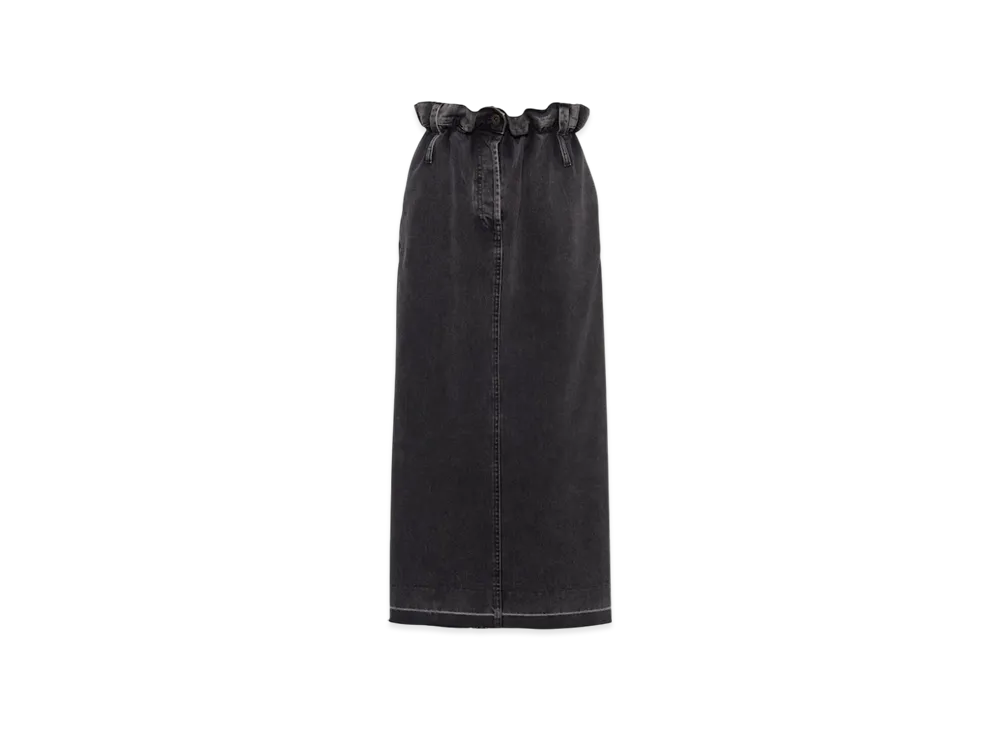 MIU MIU Women's Denim Pencil Skirt "Black"