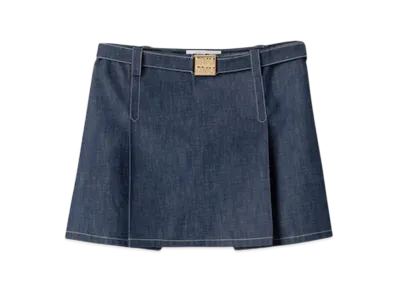 MIU MIU Women's Denim Miniskirt "Navy"