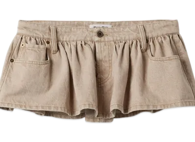 MIU MIU Denim Mini Skirt "Beige"