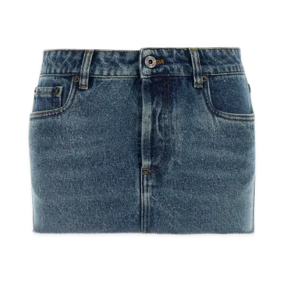 MIU MIU Women's Denim Mini Skirt "Blue"