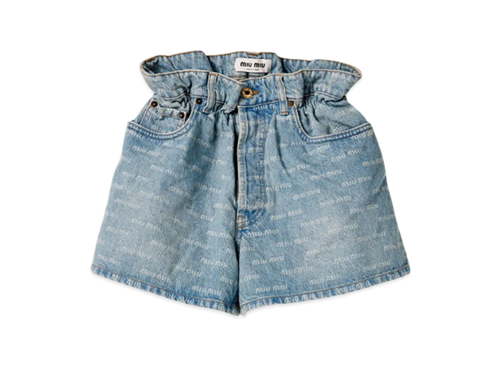 MIU MIU Women's Denim Shorts "Sapphire Blue"
